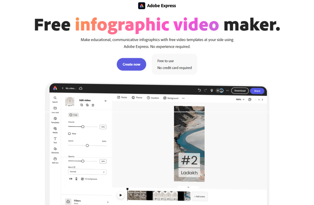 10 Best AI Tools for Creating Infographic Presentations 6 Adobe Express
