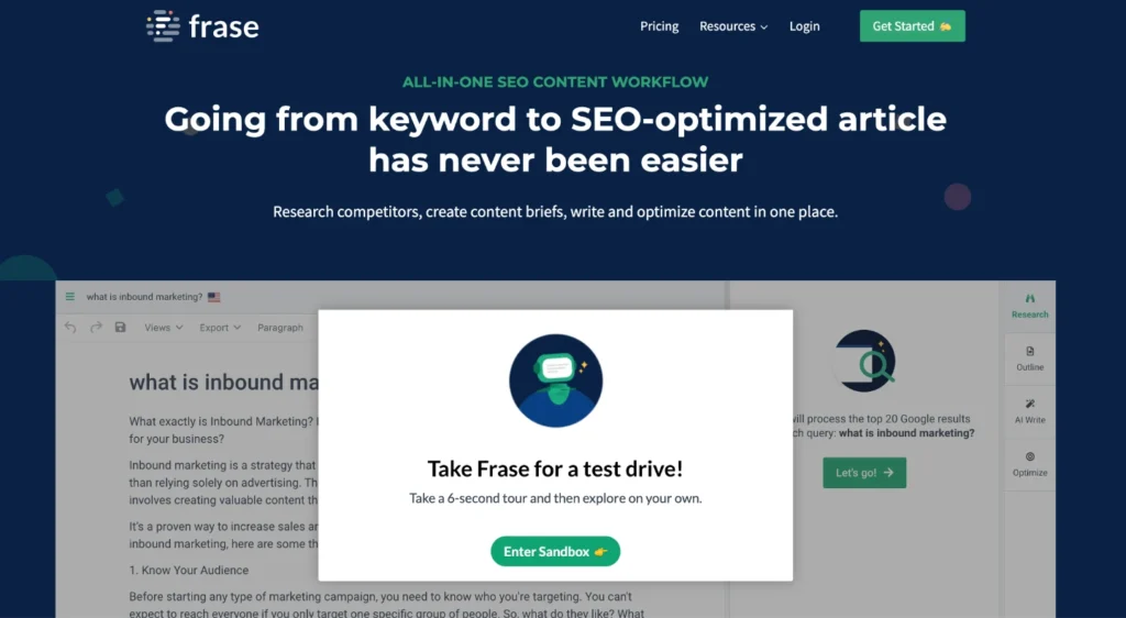 10 Best AI Tools for SEO Content Creation in Affiliate Marketing 9 frase