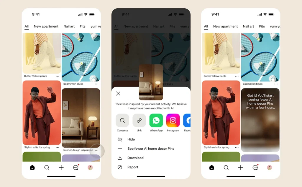 Pinterest AI Content Controls Rolls Out to Curb Low-Quality Generative Pins 2 1