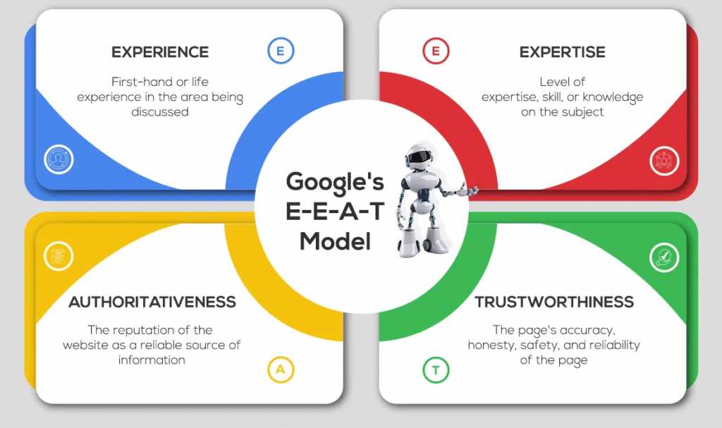 AI Content and E-E-A-T: Why Your Rankings Will Crash Without This Strategy 2 Google EEAT Model