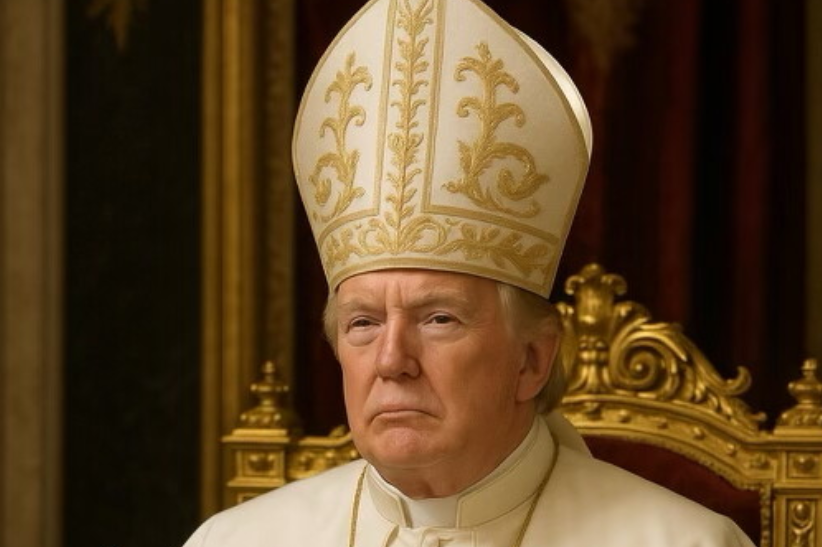 You are currently viewing Trump Shares AI-Generated Image Depicting Himself as Pope, Stirring Controversy