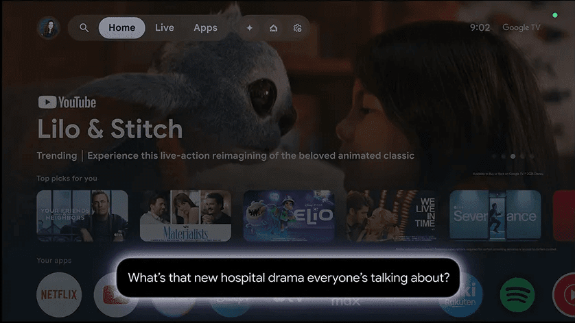 Google Gemini AI on TV