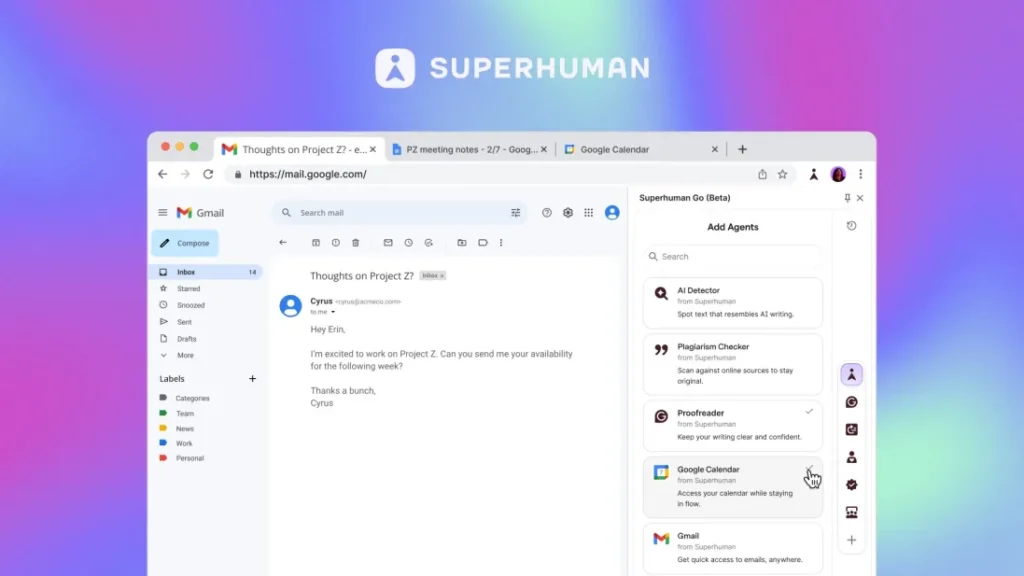 Static Google Calendar Agent
