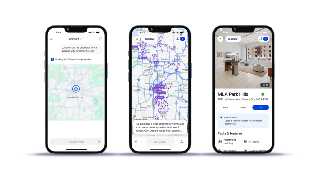 The Zillow App in ChatGPT Product Mockup
