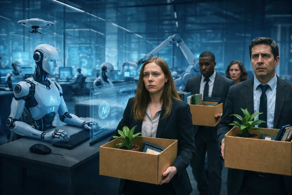Read more about the article AI Job Displacement Fears Surge as Layoffs Mount and Automation Advances