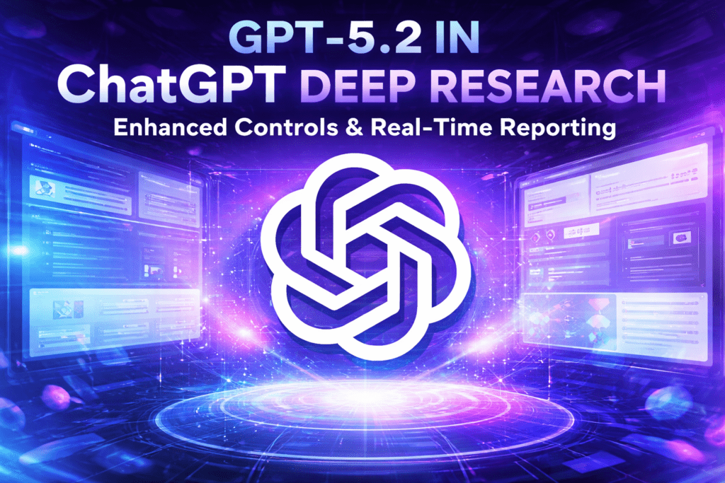 Read more about the article GPT-5.2 in ChatGPT Deep Research Expands Controls, Reporting, and Real-Time Tracking