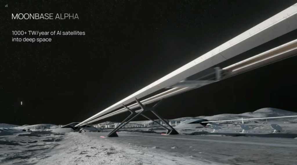Read more about the article Moonbase Alpha Vision: Musk’s Bold Plan to Launch AI Supercomputers From the Moon