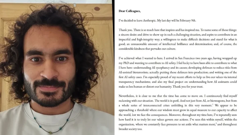 Read more about the article Anthropic AI Safety Researcher Resignation Sparks Alarm Over Global AI Risks