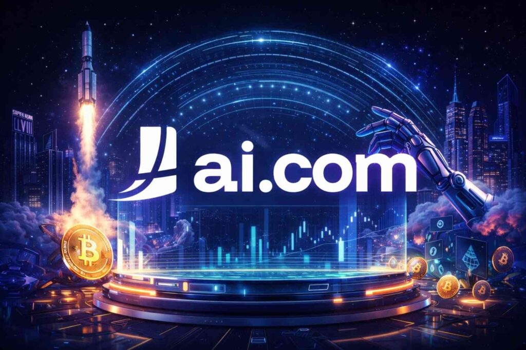 Read more about the article Crypto.com’s $70M AI.com Domain Bet Signals a Super Bowl-Scale AI Play