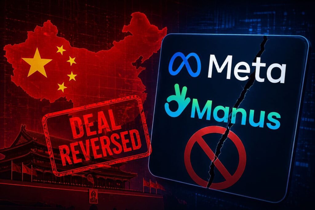 Read more about the article China Orders Meta Manus Deal Reversal in Major AI Crackdown