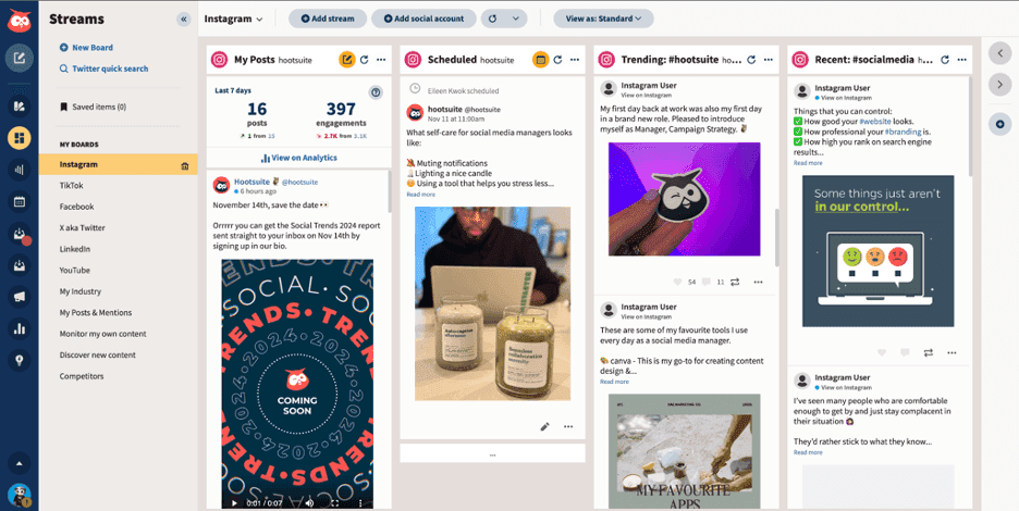hootsuite social media mgmt