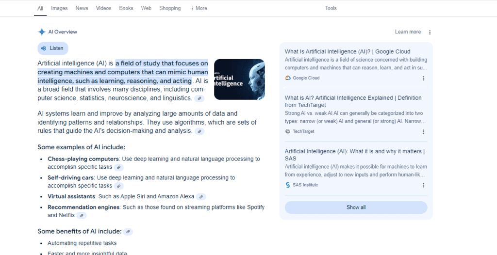 Google Search With AI