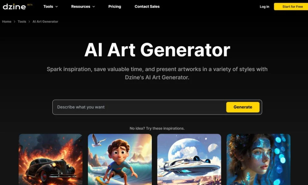 dzine homepage
