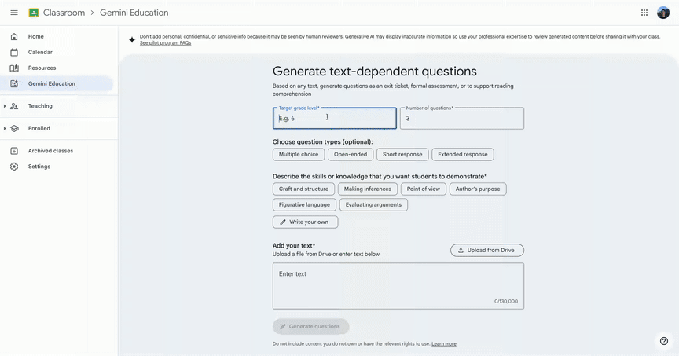 Text dependent questions