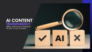 Read more about the article AI Content Transparency: When and How to Disclose AI Use in Your Content