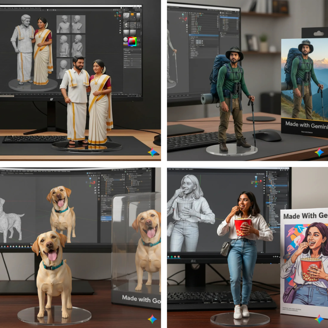 India Leads the Way on Google’s Nano Banana as Creative AI Trends Go Viral 2 google gemini app nano banana figurine sample