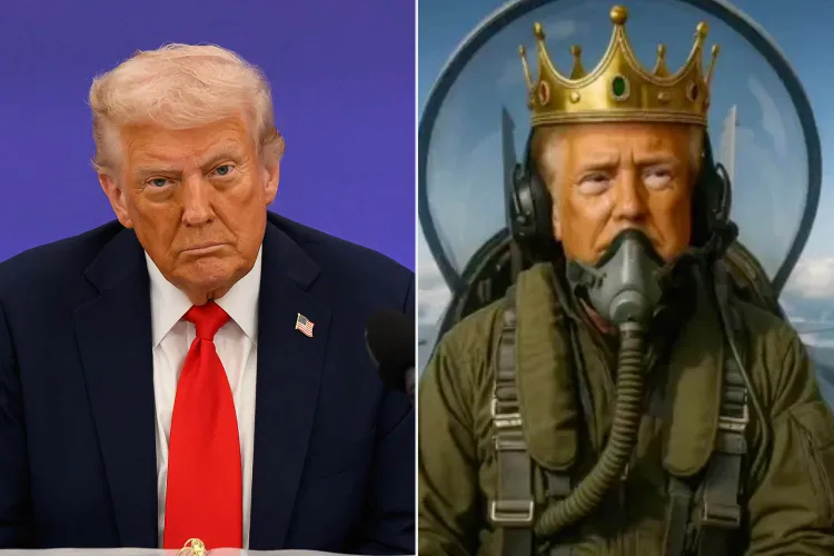 Read more about the article President Donald Trump Posts AI Video of Himself Bombing ‘No Kings’ Protesters as Backlash Grows