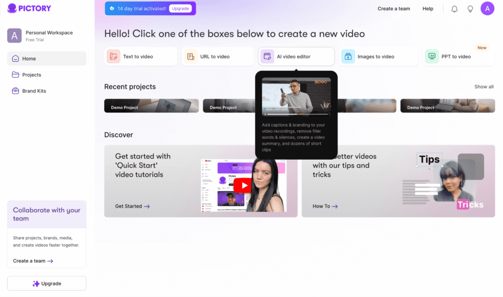 Pictory AI Video Editing Review: Create Stunning Videos Effortlessly 2 Pictory video editor