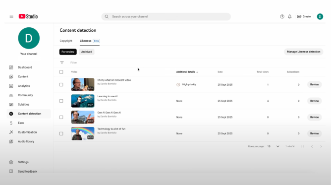 YT Conetnt Detection