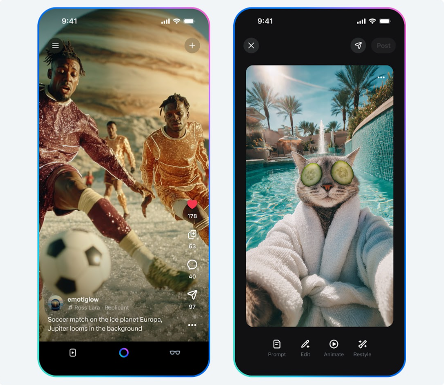 Meta Vibes AI Video Feed