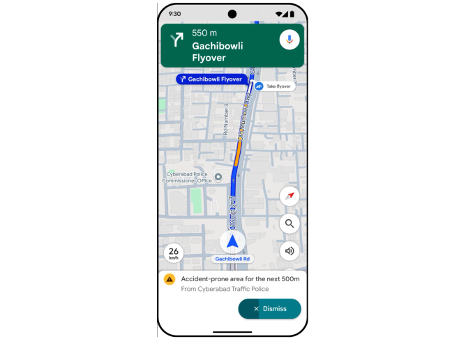 google maps accident prone alerts